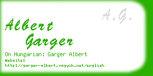 albert garger business card